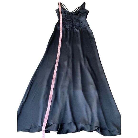 Ellie Tahari 100% Silk Black Maxi Formal Dress - Picture 11 of 11
